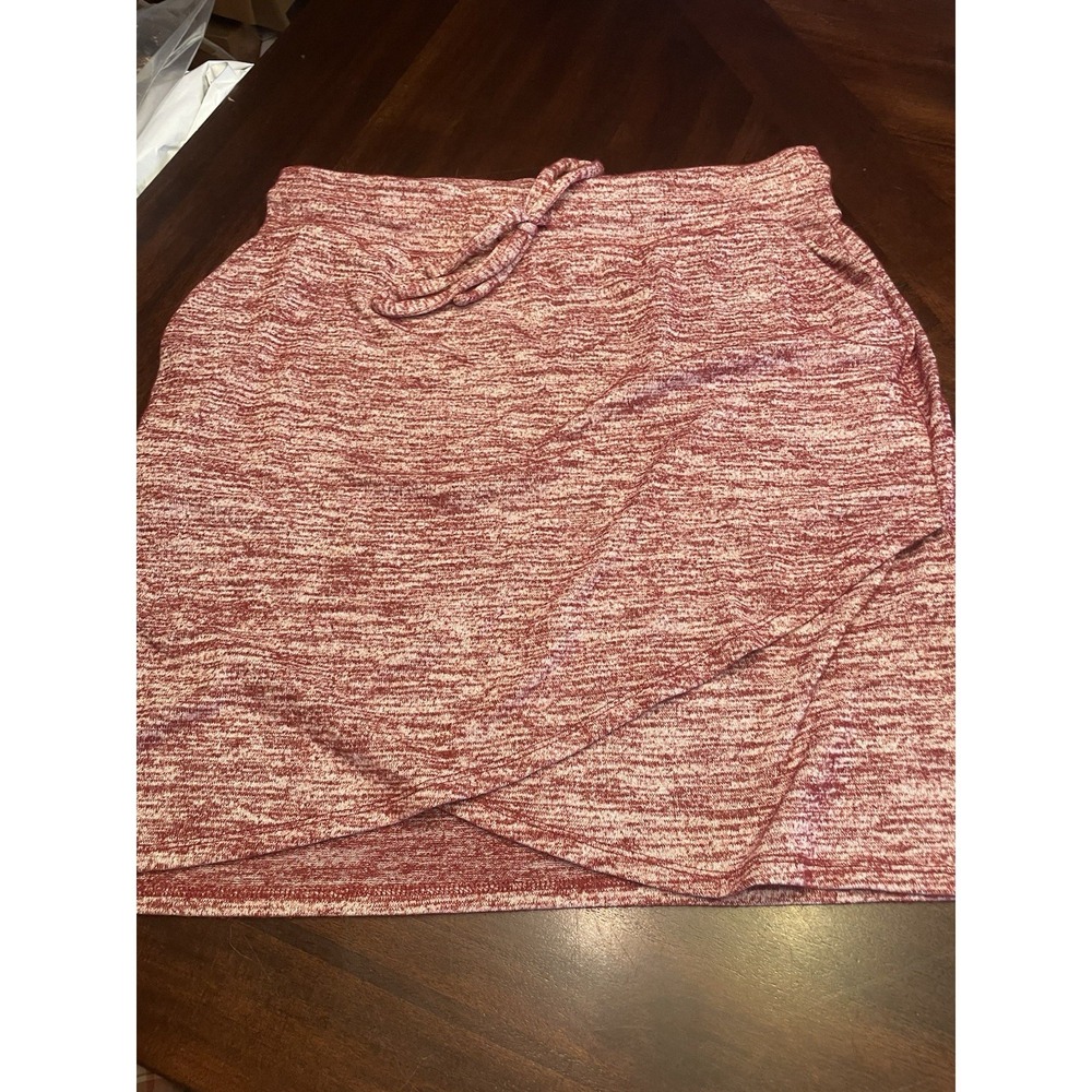Market & Spruce Red Heather Skirt Large Elastic Pockets